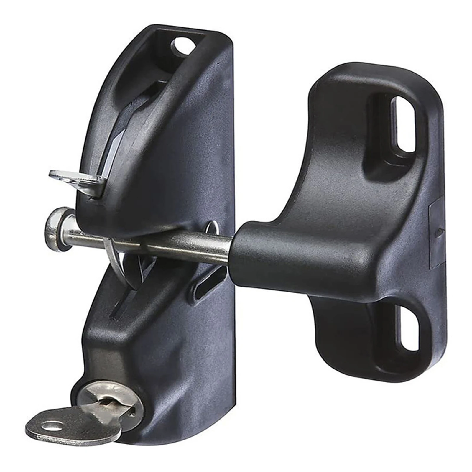 Serrure de sécurité pour clôture porte bébé verrouillage automatique design moderne en métal et plastique noir