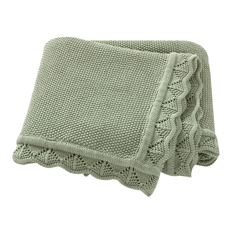 Couverture de literie bébé en coton 90x70cm dentelle douce sans motifs uni 82W16784