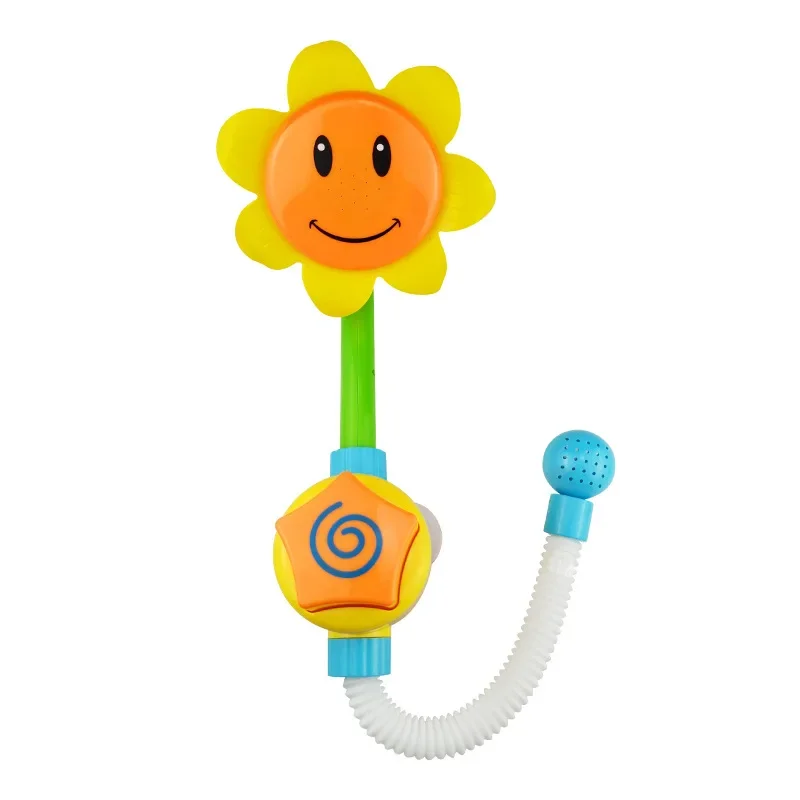 Jouet de bain interactif pour bébé stimulation sensorielle éducation précoce design floral souriant plastique