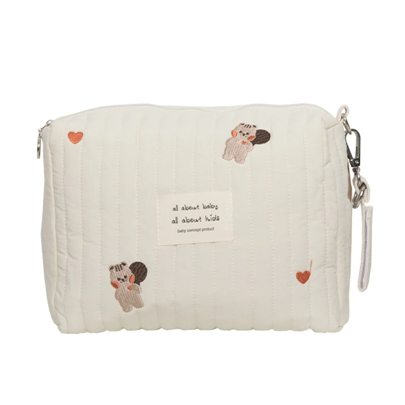Organisateur bébé en tissu rembourré motifs animaux fermeture éclair