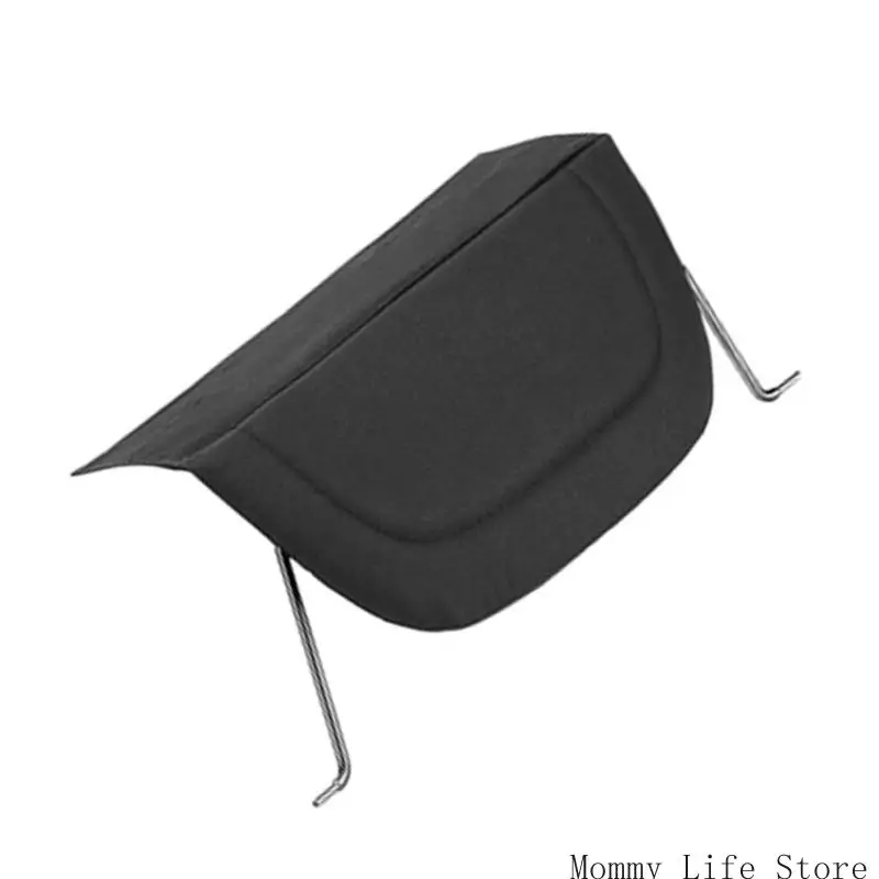 Support de jambe pour siège bébé en tissu noir avec armatures