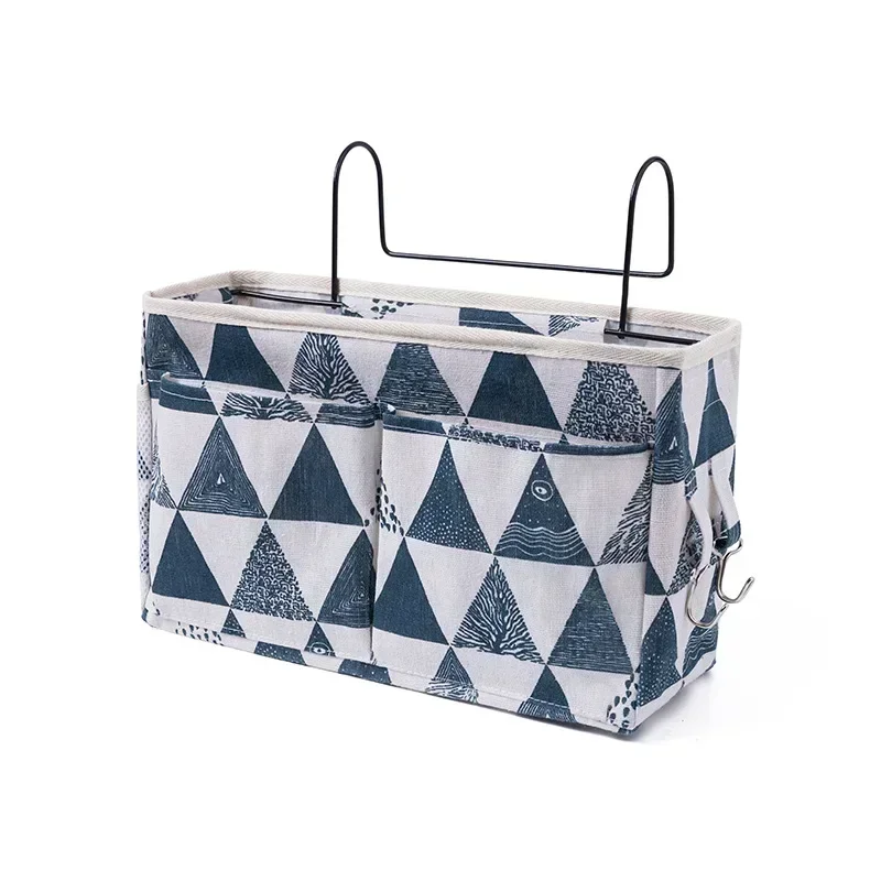 Organisateur suspendu portable pour soins bébé rangement berceau sac à couches en lin accessoires lit bébé