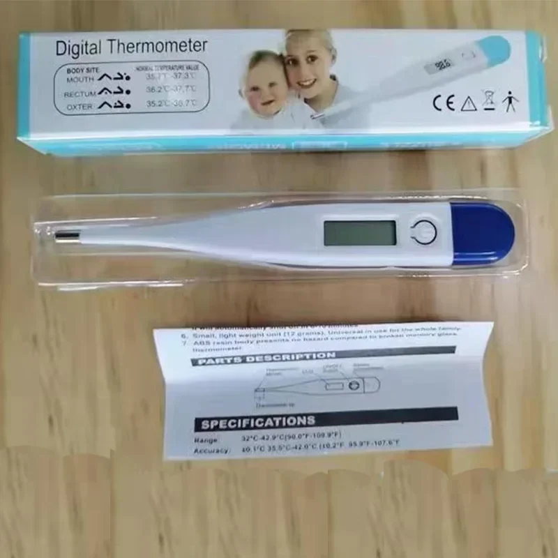Thermomètre numérique buccal et corporel bébé lecture précise sécuritaire ABS portable