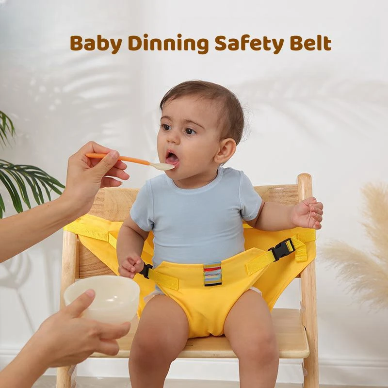Chaise haute bébé salle à manger pliable ceinture de sécurité antidérapante portable réglable lavable siège d'