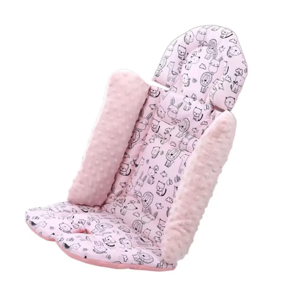 Coussin de siège pour bébé motif dessin animé confortable sécurisant tissu doux design éducatif rose pâle idéa