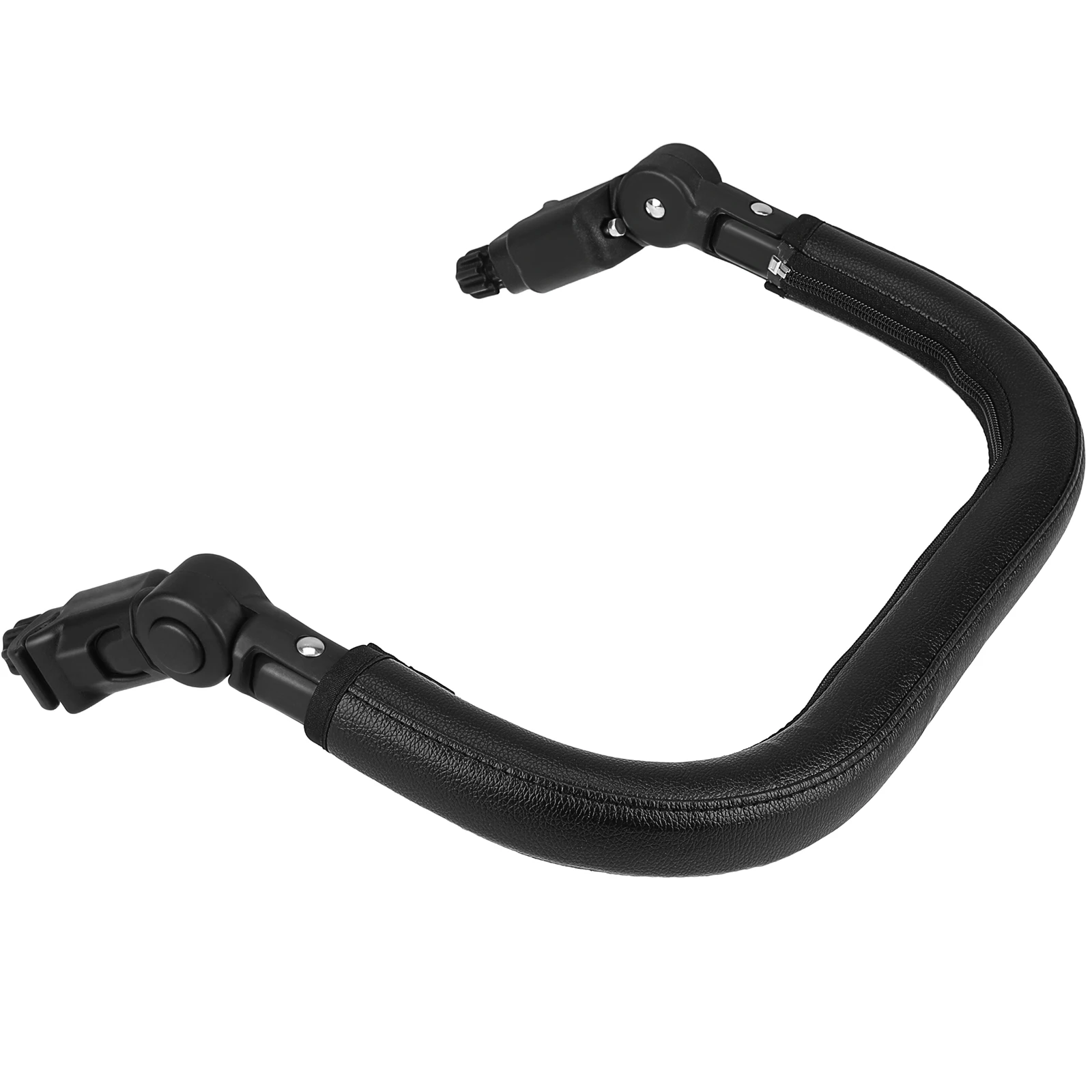 Accoudoir poussette ajustable ergonomique universel bébé poignée en similicuir détachable confort main noir
