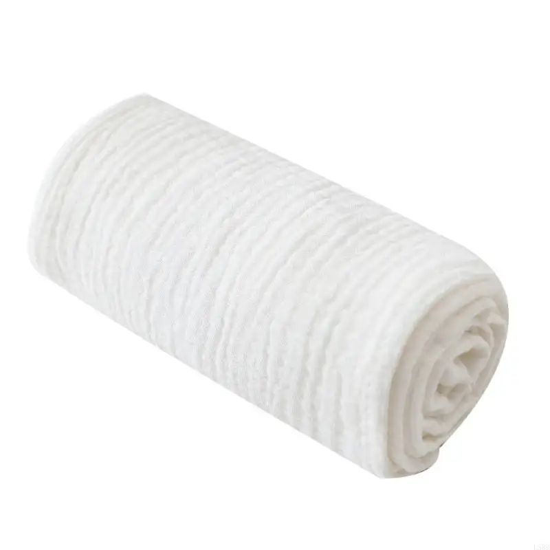 Couverture bébé en coton doux blanc universelle serviette roulée hygiène confort bébés garçons filles