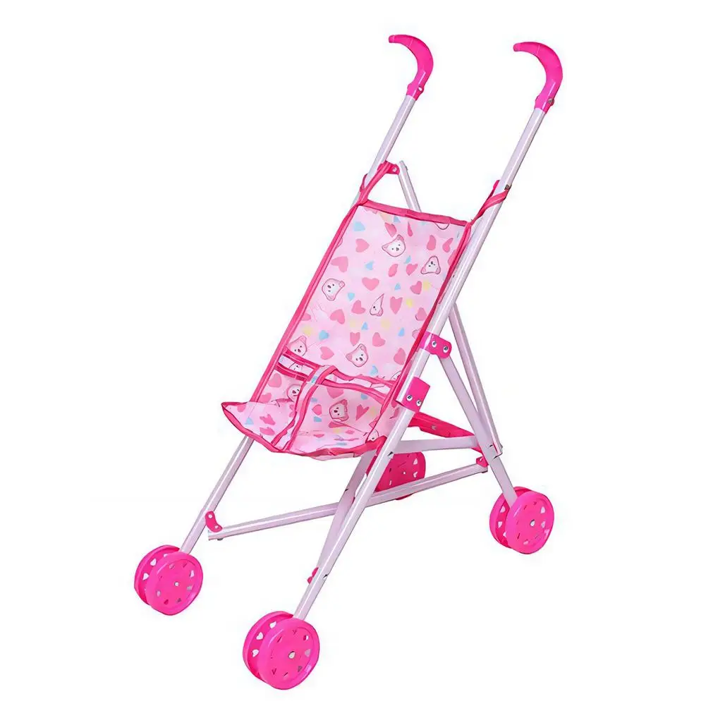Poussette poupée multicolore ludique design moderne poussette jouet bébé accessoire jeu rôle poupée carillon e