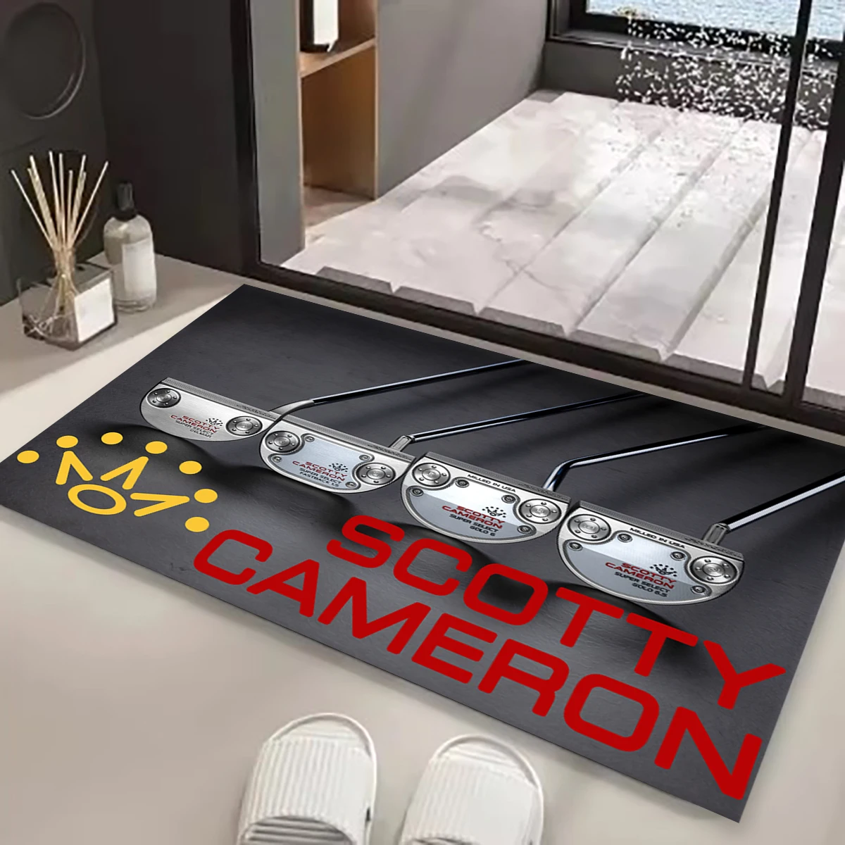Tapis Scotty Cameron graphique putters golf salle bain cuisine entrée