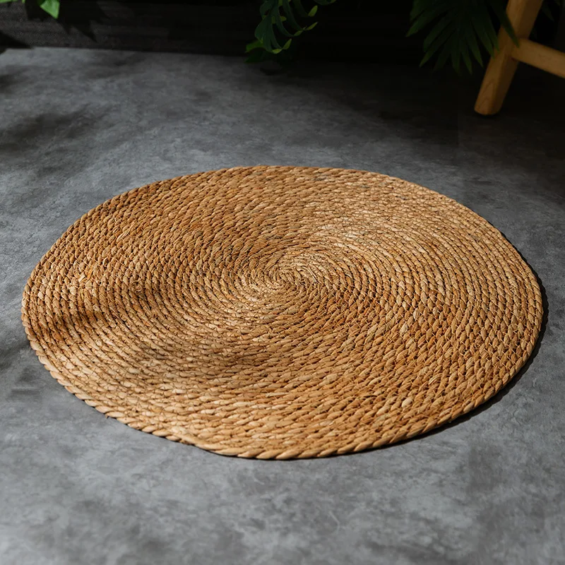 Tapis rond en jute naturelle style moderne protection des sols