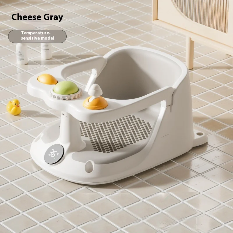 Siège de bain bébé tapis doux sensible à la température pliable pour
