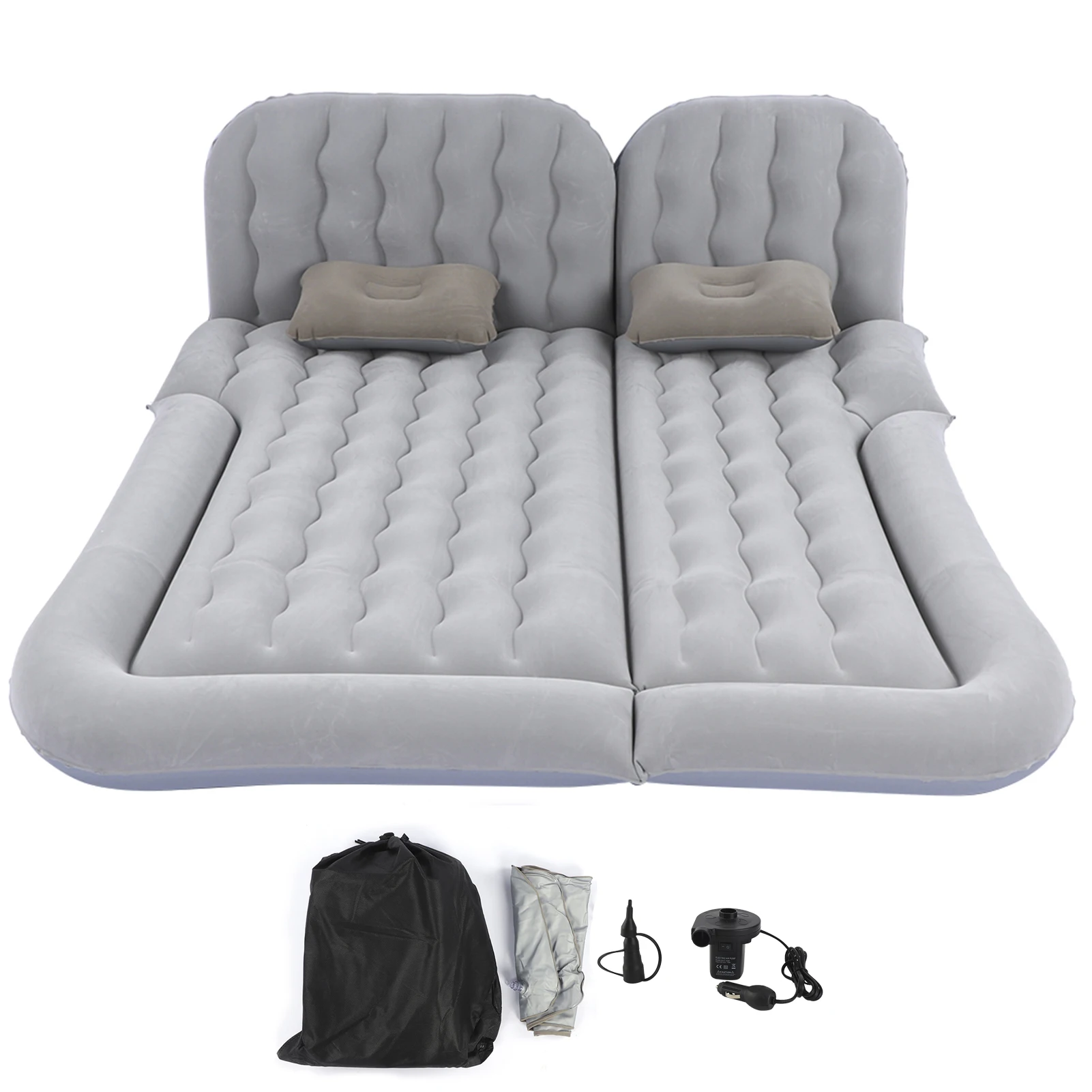 Matelas gonflable PVC multifonctionnel 2 en 1 coussin voiture SUV lit portable camping accessoire auto bébé co