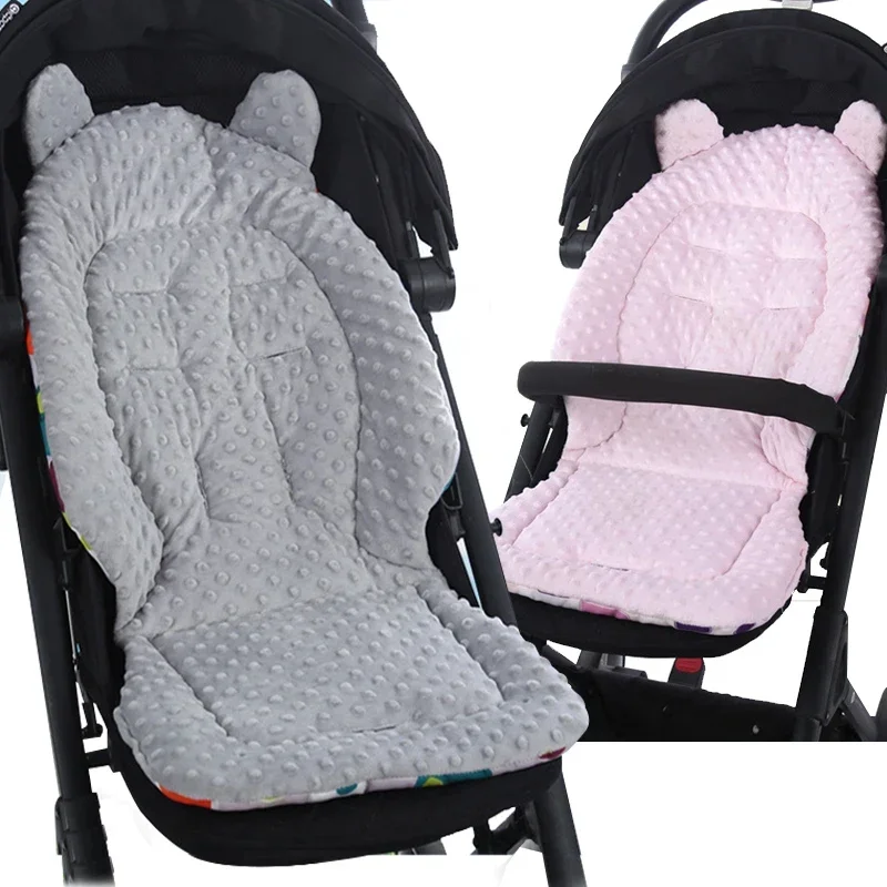 Coussin de poussette réversible en coton doux pour bébé confortable et